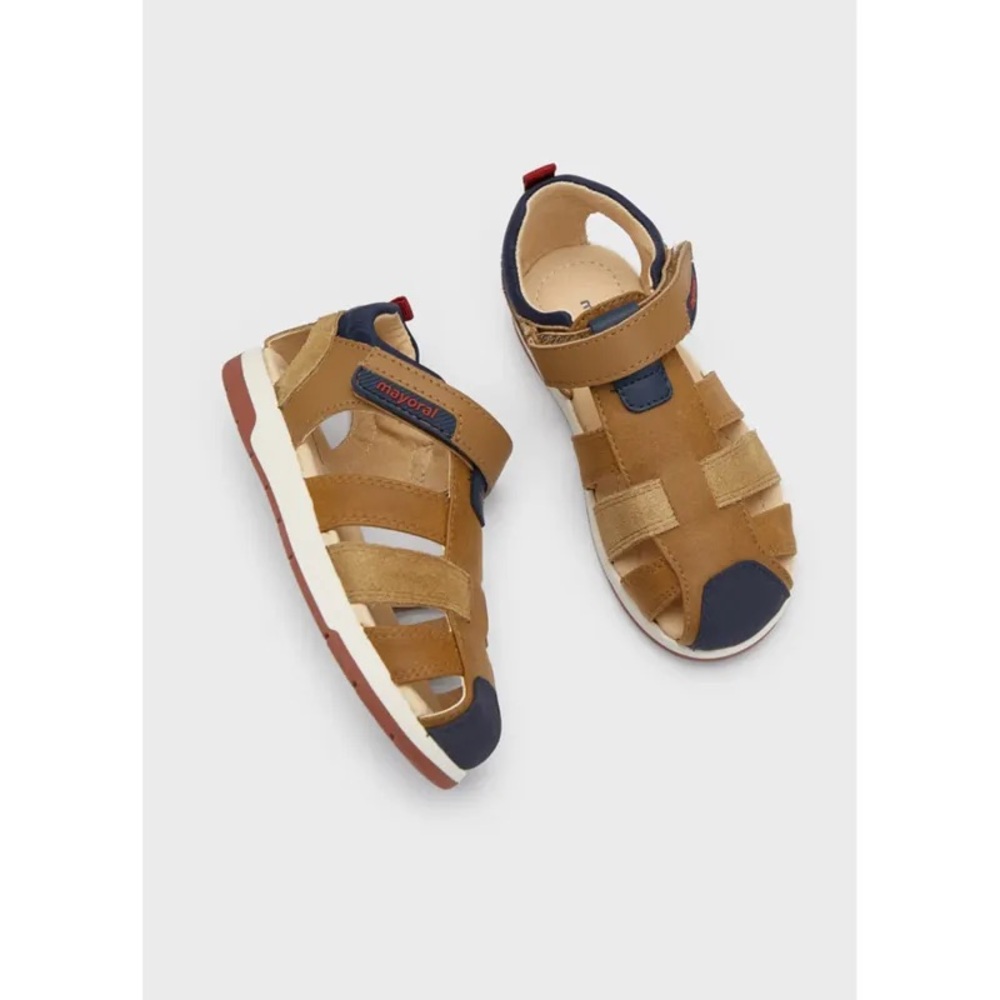 Size 10 Toddler Mayoral Brown and Blue Kids Sandals
